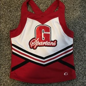 Full red/white cheer outfit